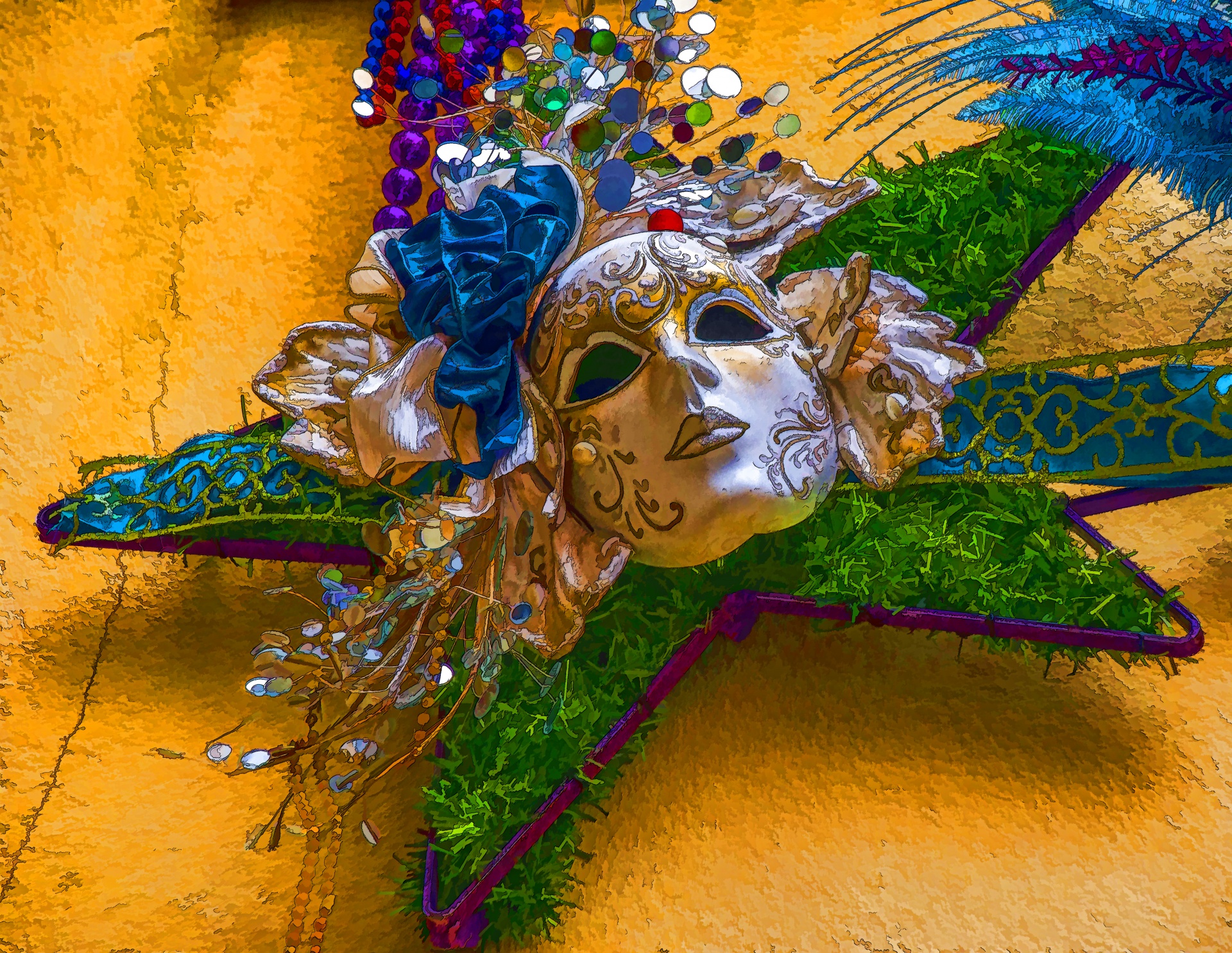 Mardi Gras Decoration And Mask