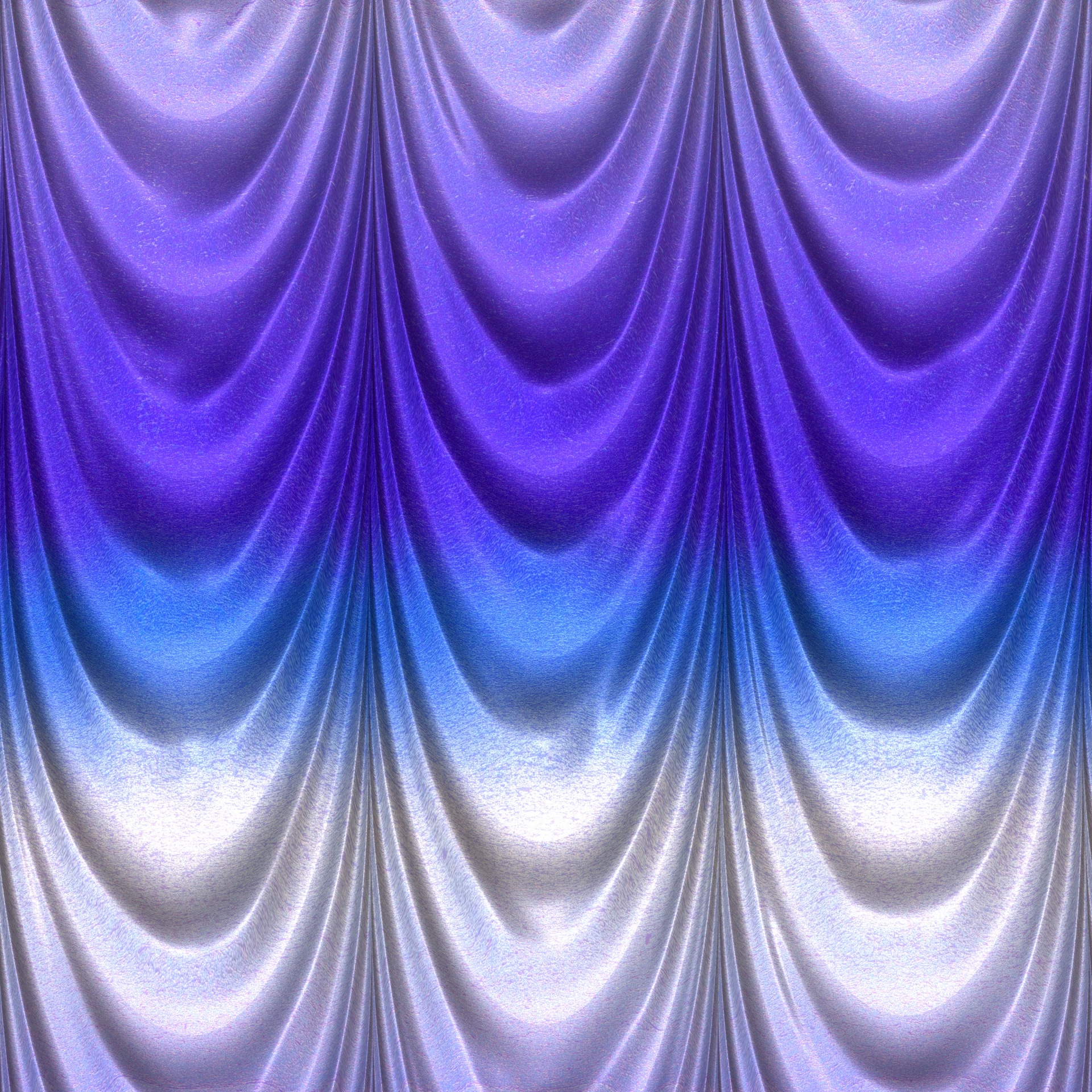 Fabric curtain in blue, mauve and white gradient for scrapbooking or other