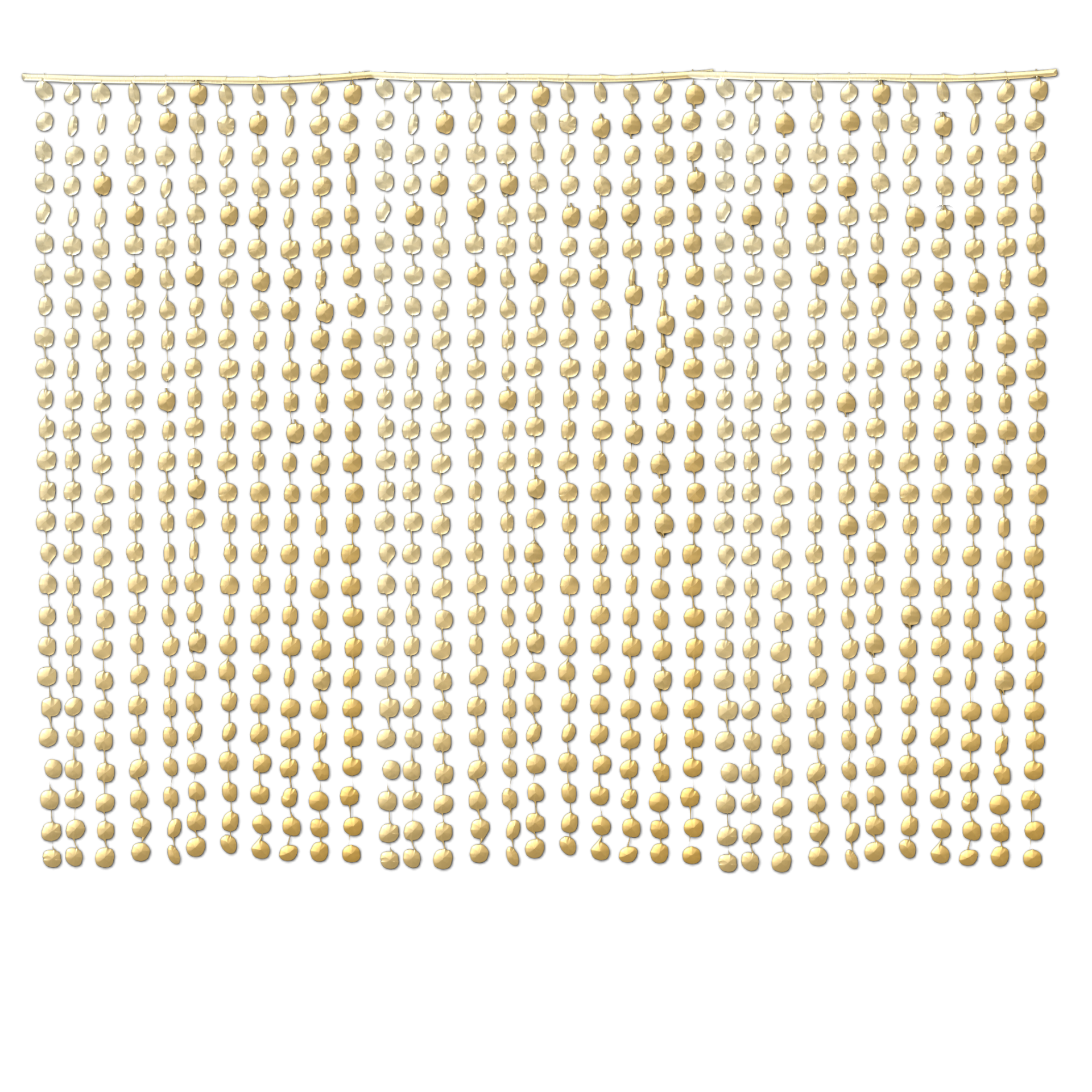 Curtain of golden pearls for scrapbooking or other