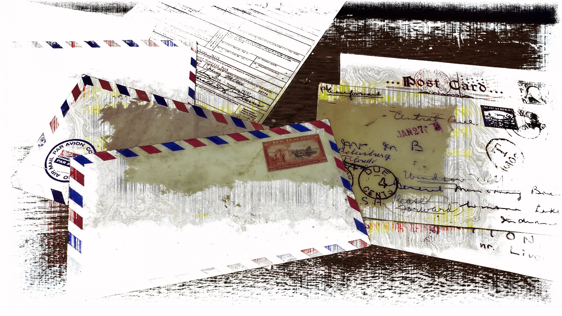 Vintage Mail Background