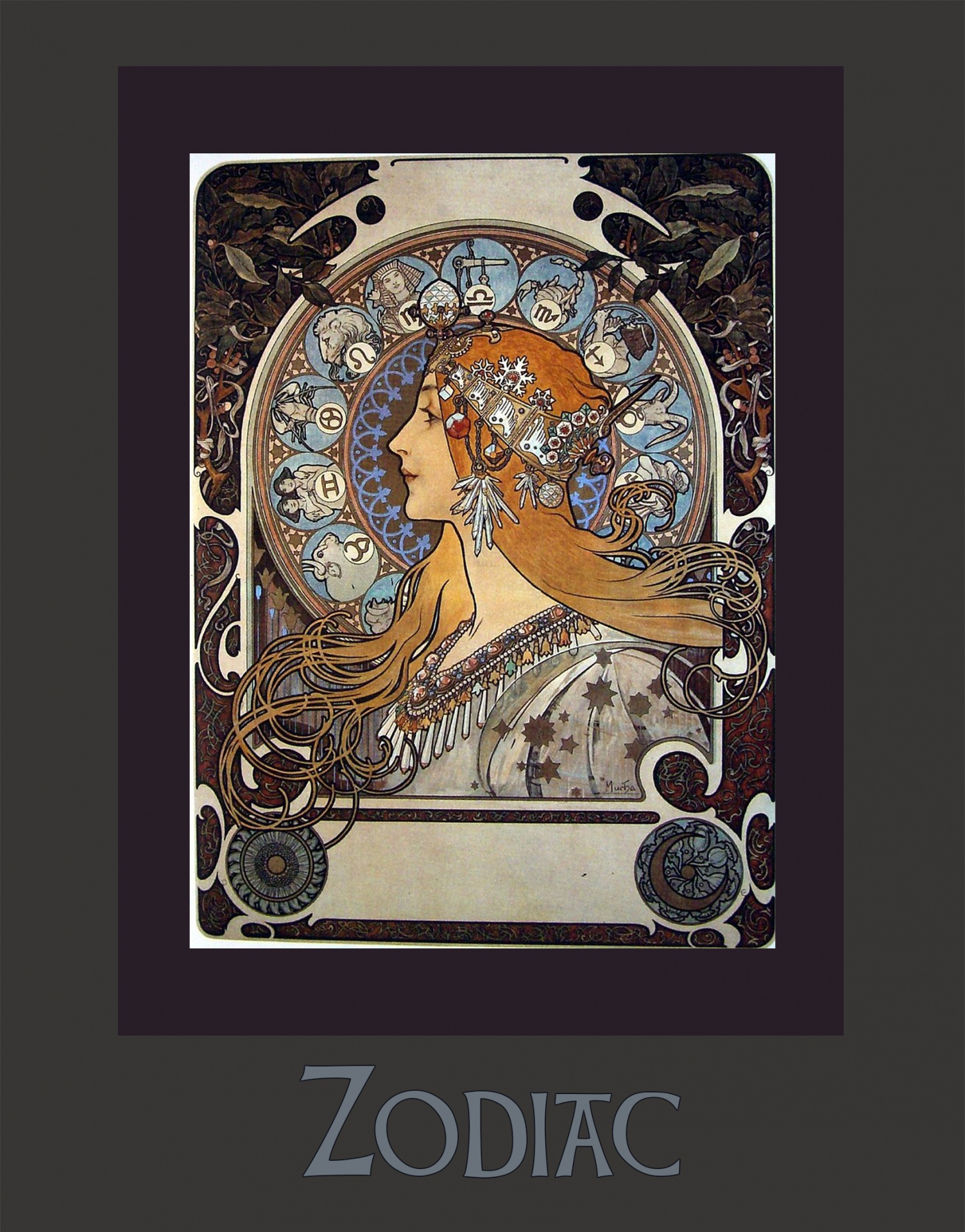 Vintage Woman Zodiac Poster