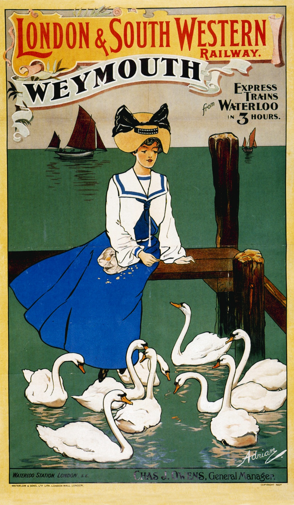 Weymouth Train Travel Poster