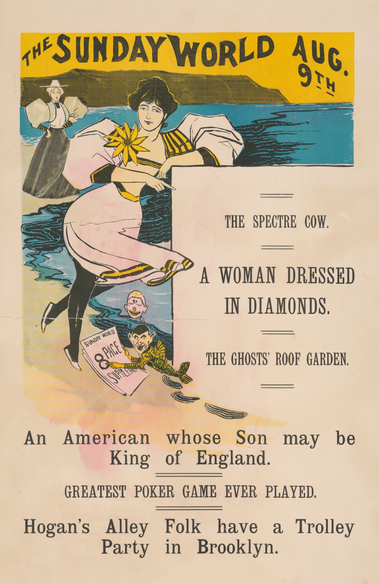 Woman Vintage Seaside Poster