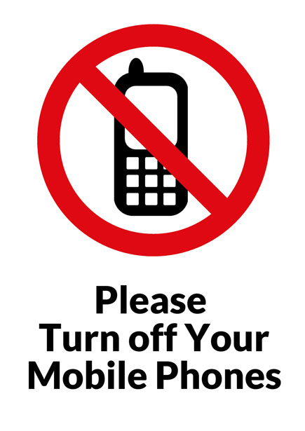 Si prega di spegnere i telefoni cellular Immagine gratis - Public Domain  Pictures