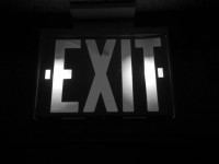 B&W Sign - Exit