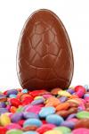 Chocolate Easter Egg And Candy