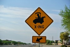 Street Sign Golf Crossing