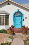 Turquoise-colored Door