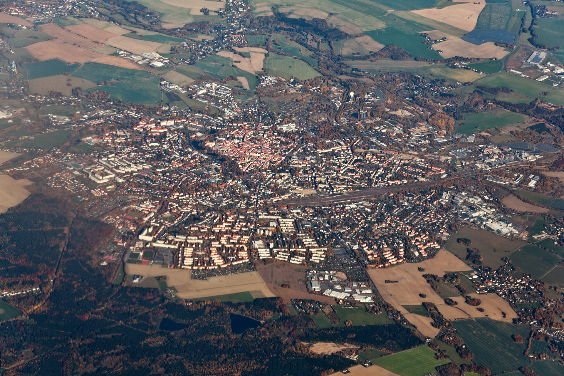 Aerial View Of A Town