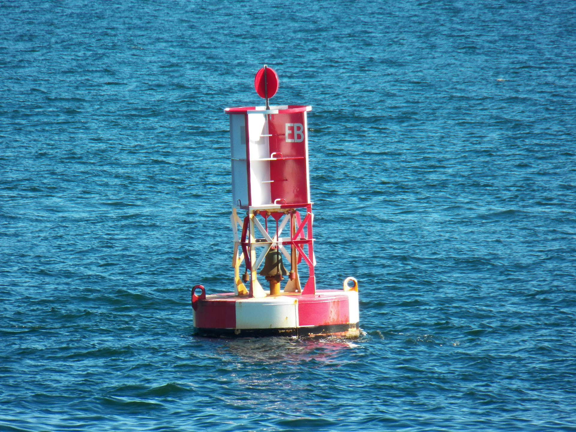 photo of a buoy marker in harbor