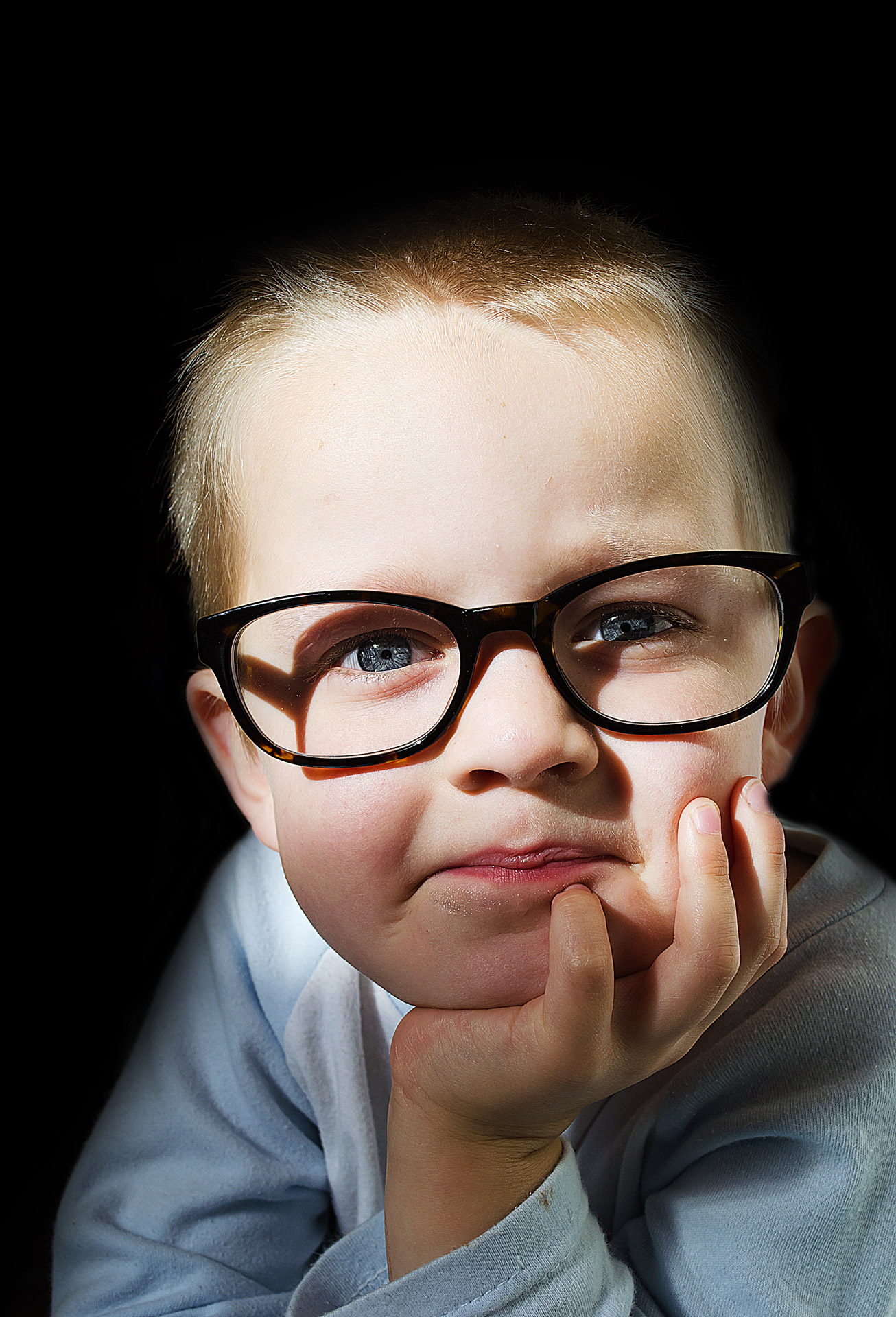 Child And Optical Glasses