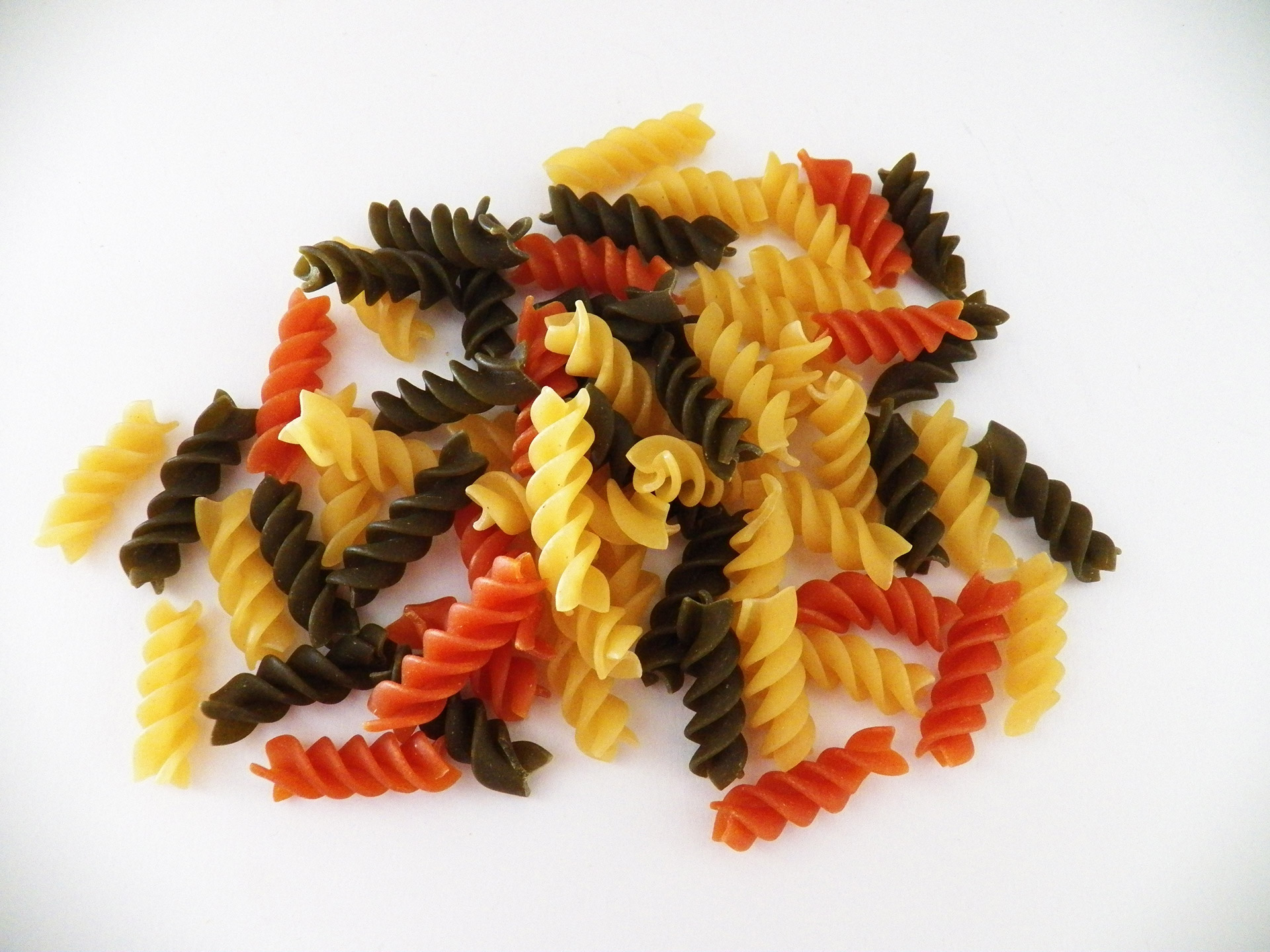 photo of colored pasta