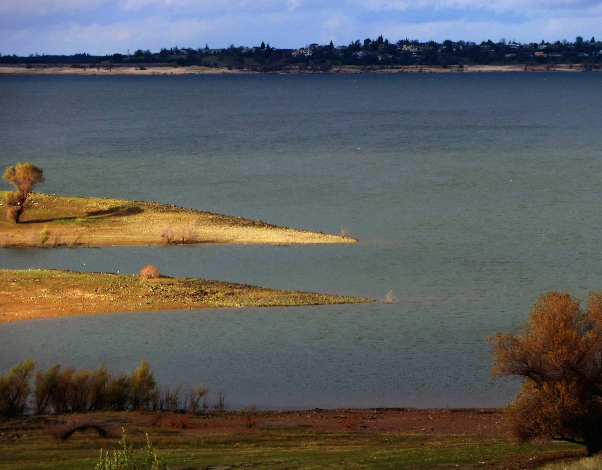 Folsom Lake, California after a storm