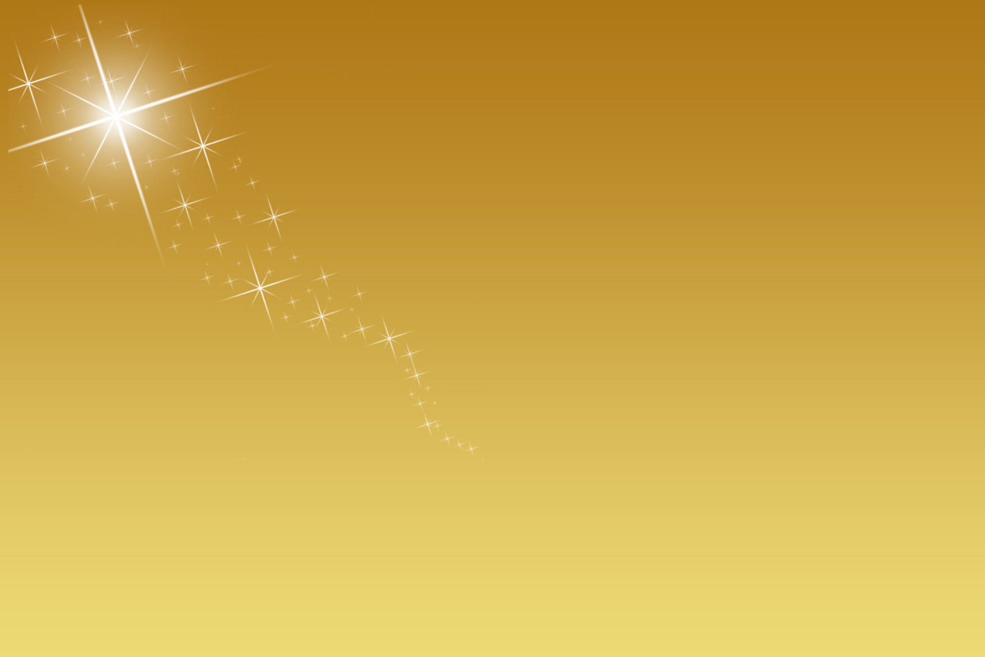 Gold background with sparkle trail
