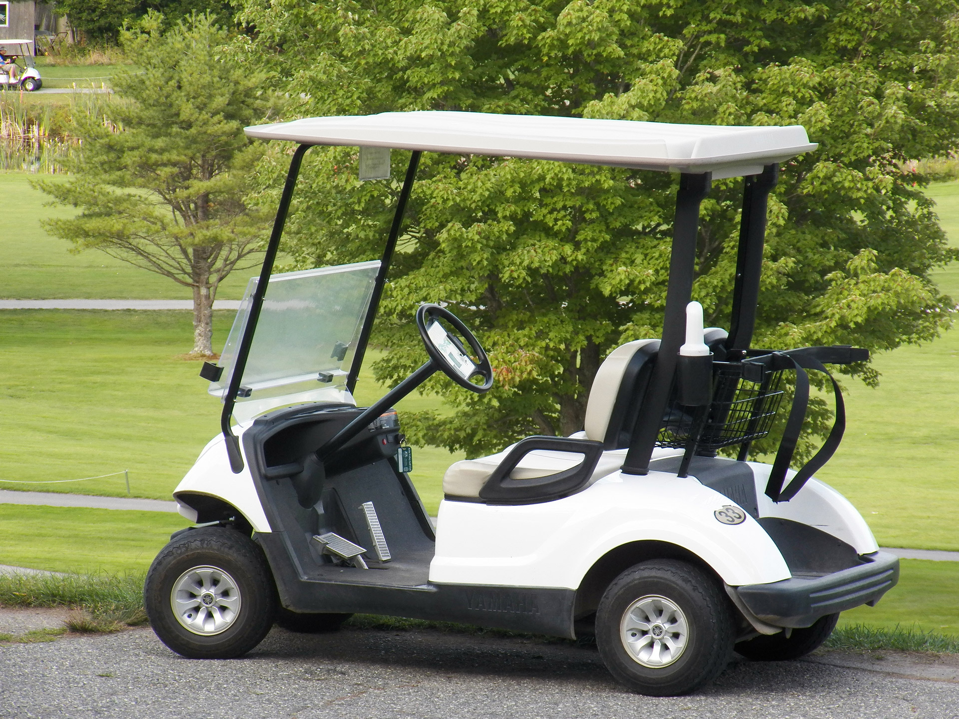photo of a golf cart