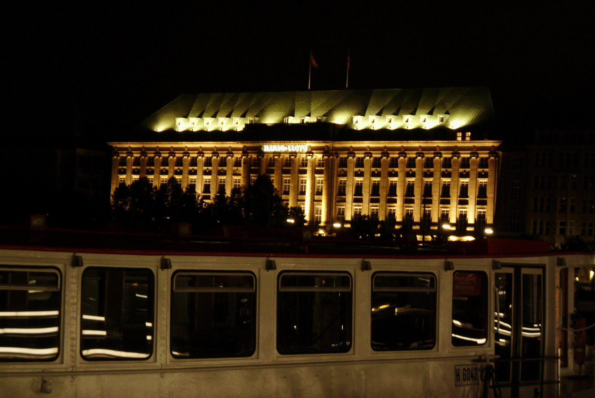 the Hapag-Lloyd building at the Alster in Hamburg