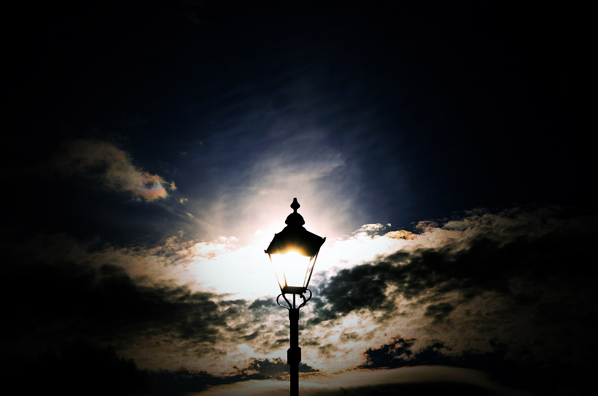 Street Lamp And Sunset
