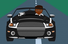 African Man Driving