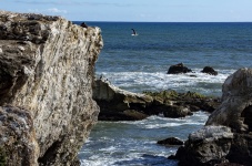 Boulders On Ocean Shore