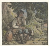 Boy Under A Tree With A Dog