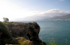 Cliff Overlooking Bay Landscape