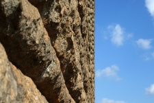 Close View Of Granite Brick Wall