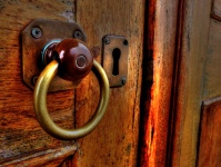 Door Handle In Brass Wide View