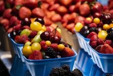 Fruit Basket At Market