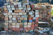 Heap Of Bricks Loosely Stacked