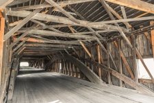 Inside Of A Covered Bridge