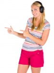 Music Girl Pointing