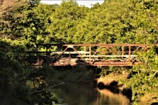 Old Iron Bridge Across Creek