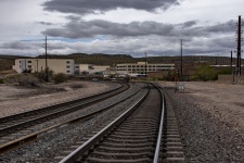 Railroad Tracks In The Desert