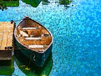 Rowboat On The Lake Artistic