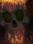 Skull Head In Flames