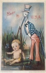 Uncle Sam Stork With Little Baby