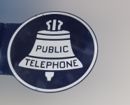 Vintage Public Telephone Sign