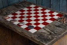 Vintage Wooden Checker Board