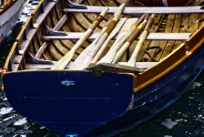 Wooden Boat And Oars