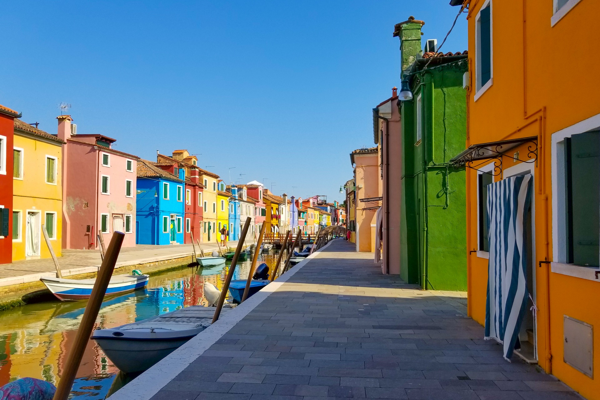 Bright colorful houses in Burano island, Italy