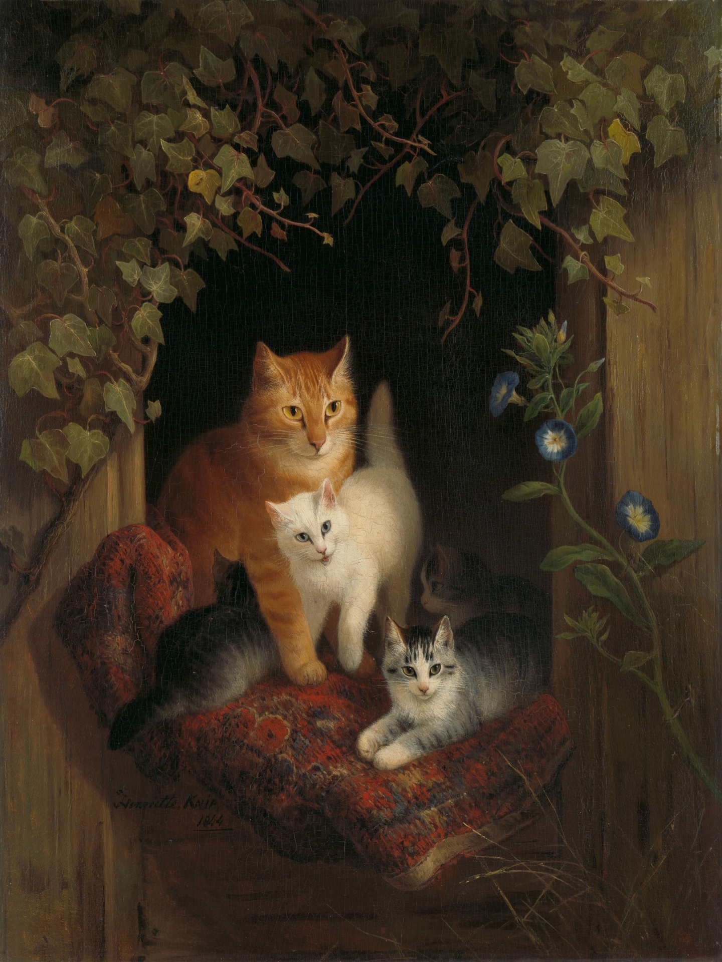 Cat With Kittens Henriëtte Ronner