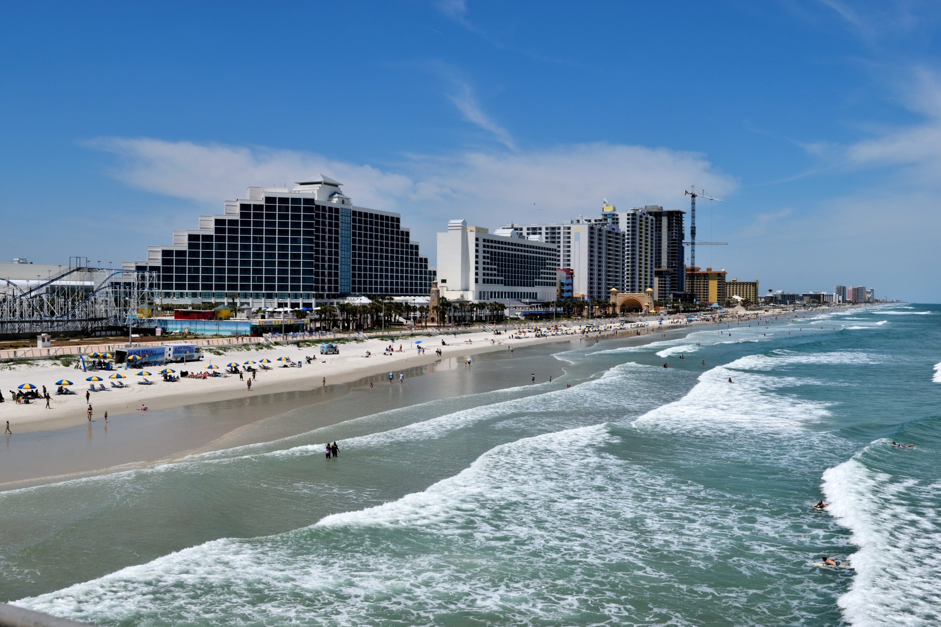 Famous Daytona Beach, Florida seascape background