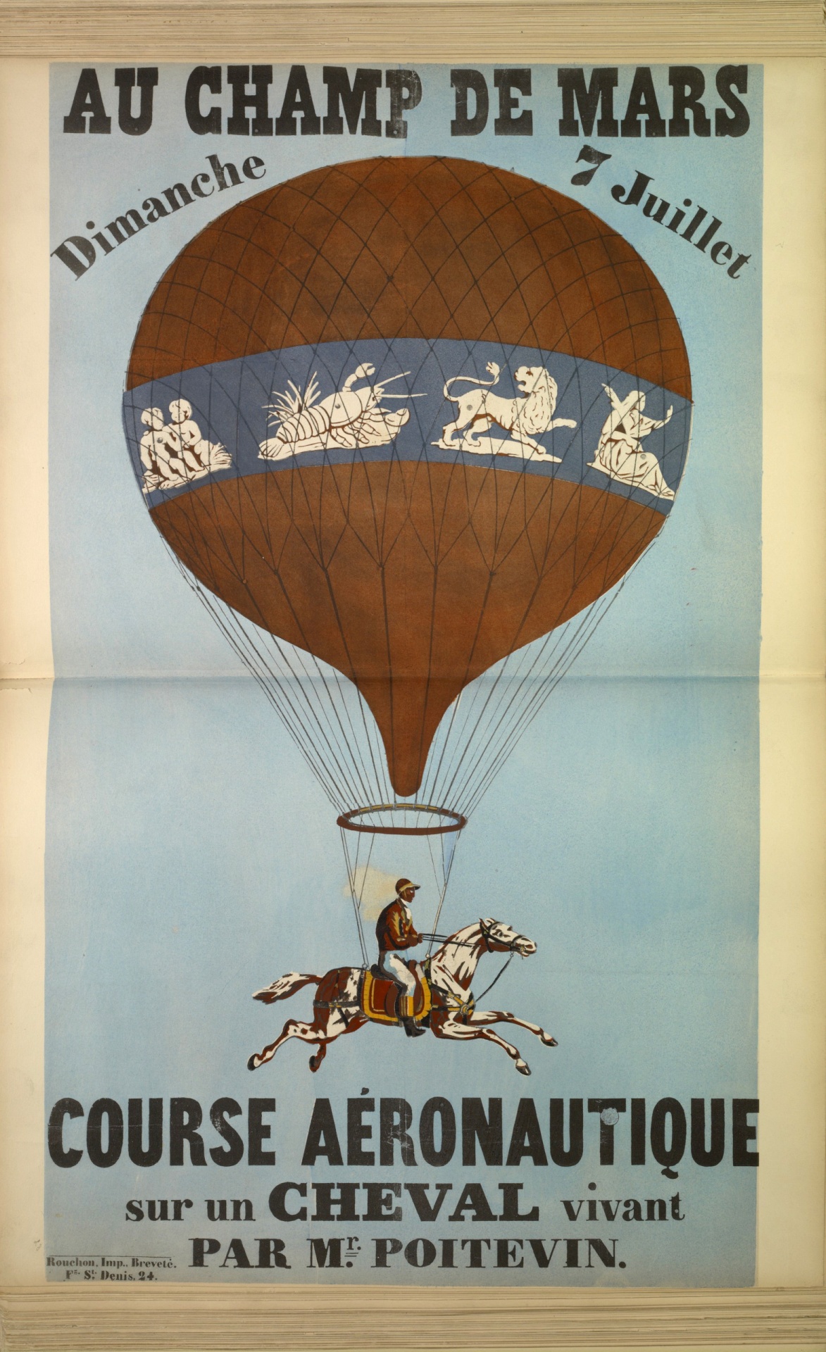Hot Air Balloon Vintage Poster