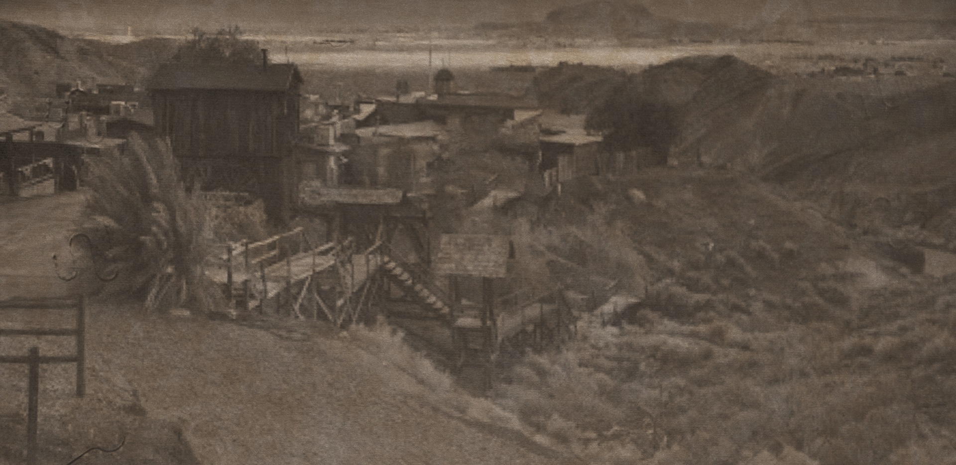 Old Photo Of Mining Town
