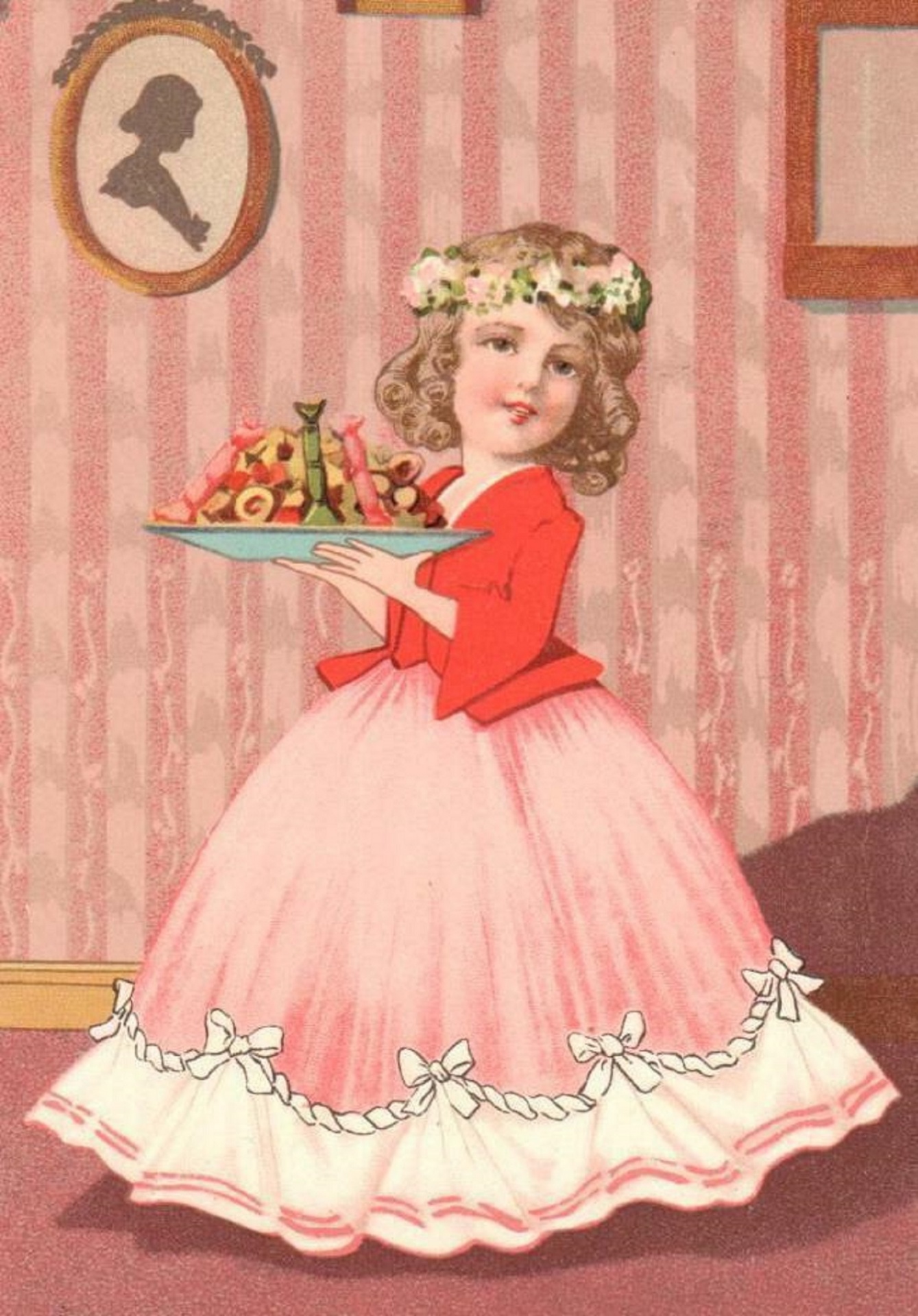 Pink Candy Girl 1906 Unknown Artist Public Domain