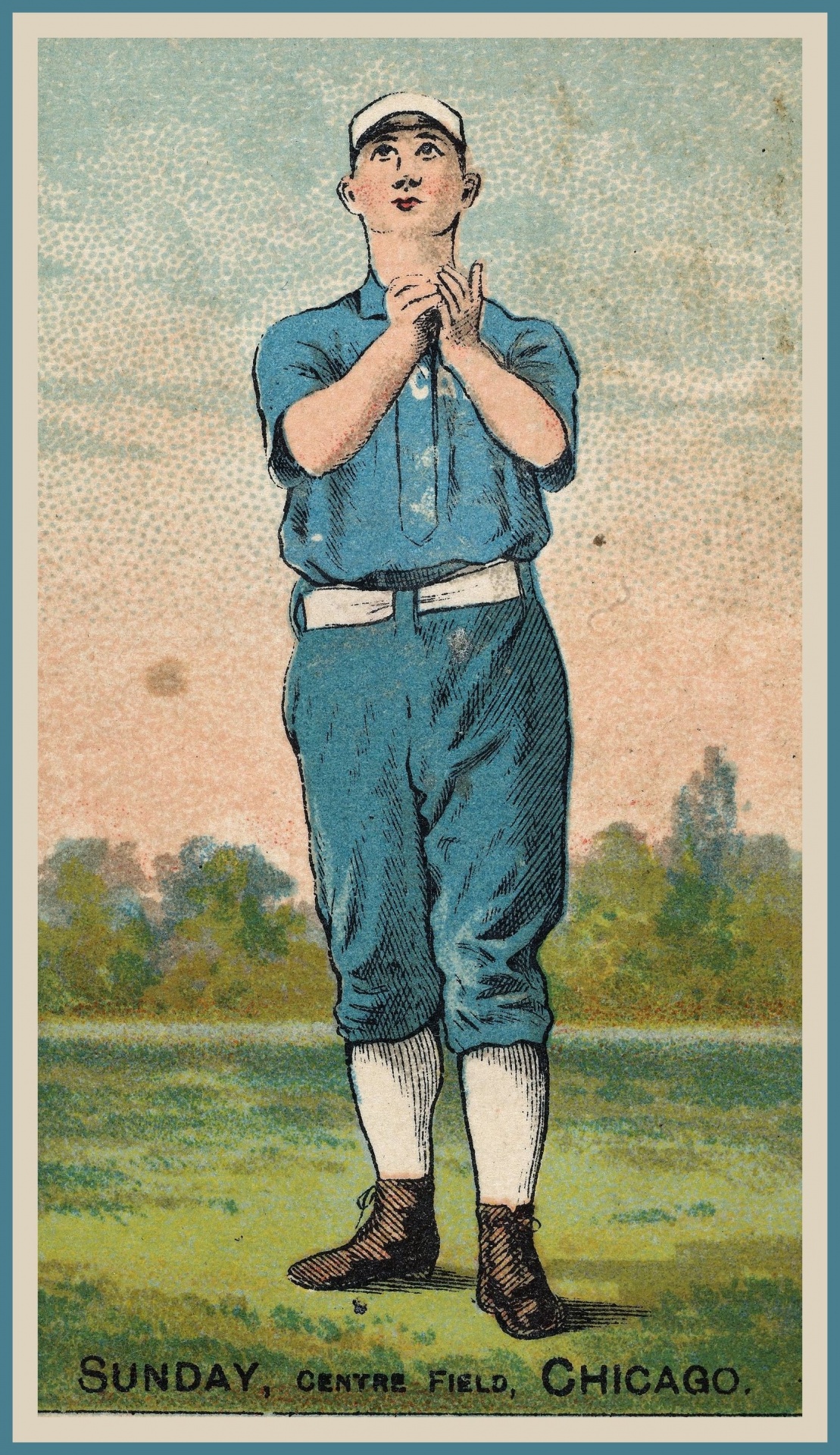 Vintage sport card and royalty free for a tobacco advertisement