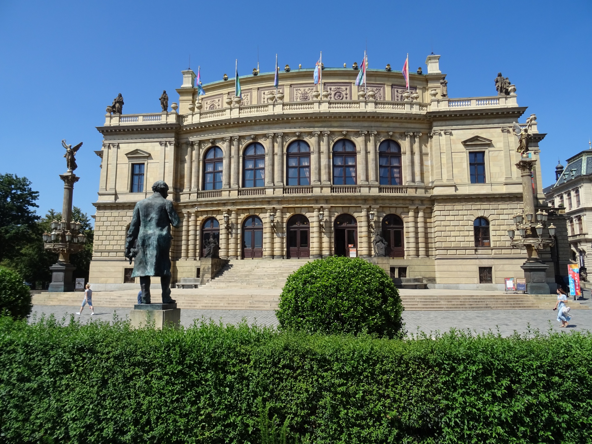 Neo-renaissance building on Palachs square in Prague, now it is home of Philharmonic orchestra and art gallery.