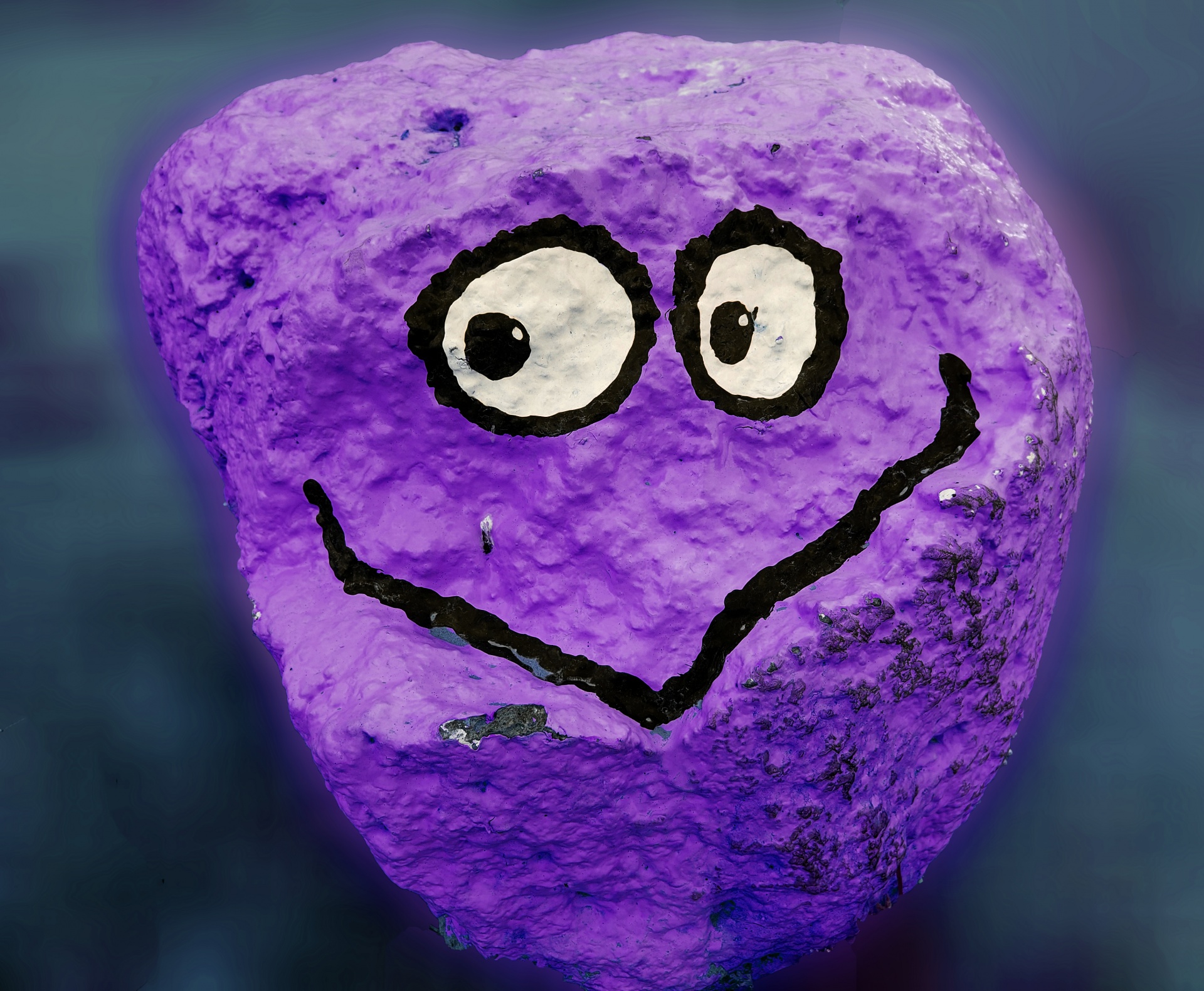 Smiling Face On Rock