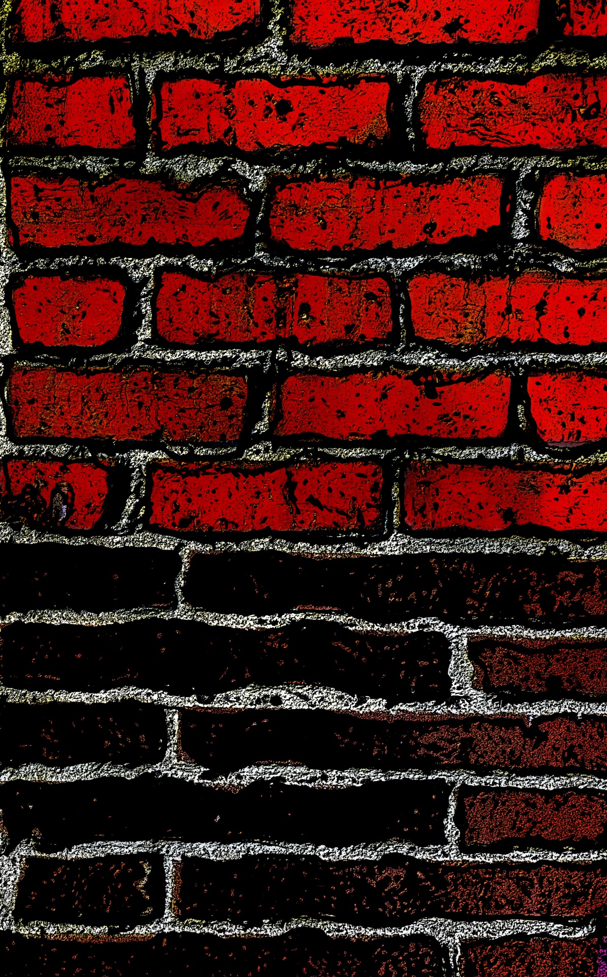 two different layers of colored bricks vertical artistic wallpaper