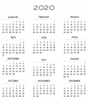 2020 Calendar